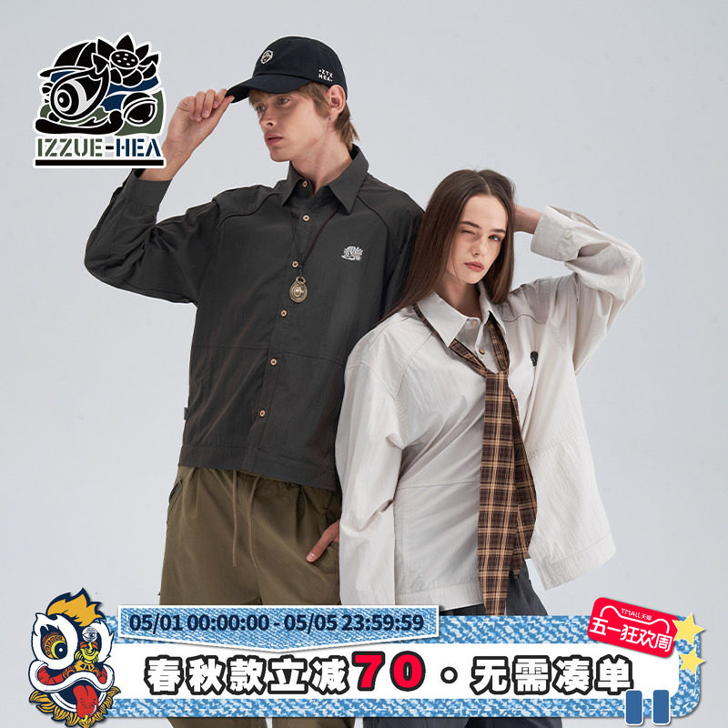 HEA x i.t izzue联名国潮工装长袖衬衫外套男女秋冬新