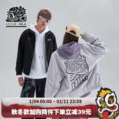i.t HEA izzue联名国潮醒狮情侣休闲撞色立领夹克外套男女秋冬