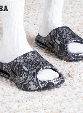 HEA经典系列国潮时尚醒狮图腾拖鞋男女同款舒适百搭休闲凉拖新款