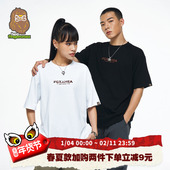 夏季 HEA 国潮印花上衣 fingercroxx圆领重磅短袖 T恤男女同款 i.t