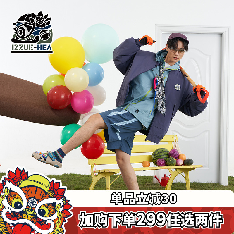 HEAxizzue联名情侣棒球领棉衣