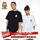 T恤夏季 HEA 休闲国潮圆领上衣 fingercroxx男女同款 猿人短袖 i.t