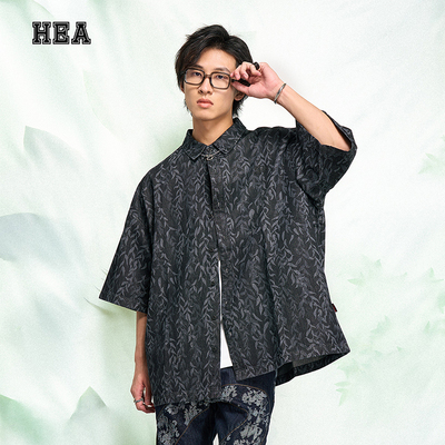 国潮短袖醒狮hea复古情侣装