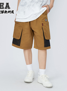 HEA 2025新款休闲工装国潮醒狮男女同款夏季裤子潮牌短裤