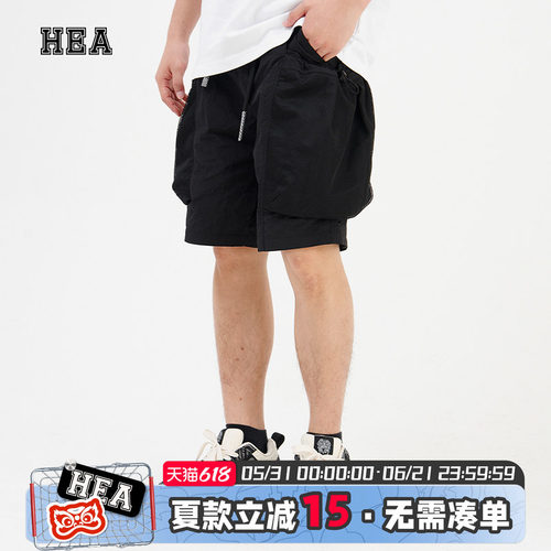 经典醒狮国潮大口袋休闲短裤