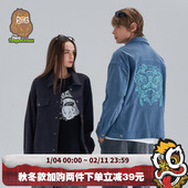 i.t fingercroxx国潮仿灯芯绒衬衫 HEA 夹克外套男女情侣秋冬季