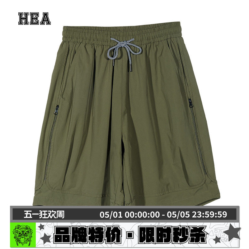HEA 国潮醒狮工装风短裤休闲百搭宽松舒适透气通勤情侣同款休闲裤