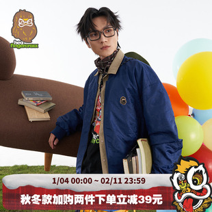 HEA x i.t fingercroxx联名秋冬新款刺绣棒球领夹克外套情侣休闲