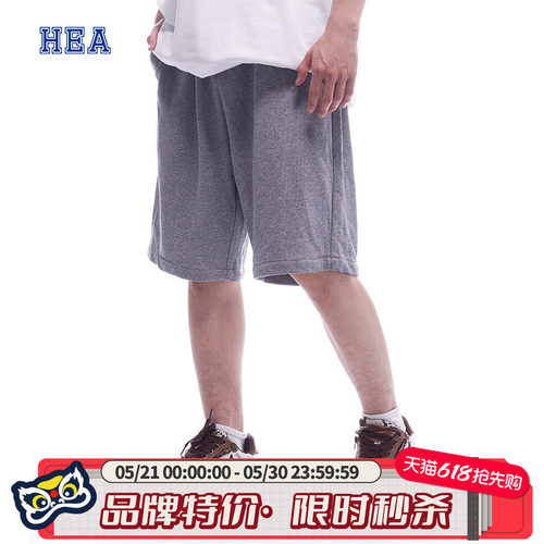 HEA 国潮醒狮潮牌短裤男款街头舒适运动风百搭宽松直筒五分裤