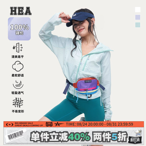 HEA潮牌醒狮连帽短款外套女风衣
