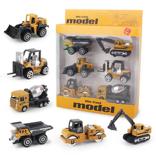 6pcs/set Alloy Engineering Truck Toy Car Classic Constructio