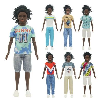 Black Doll Men Figures Body Head Male Kids Toys Free Shippin