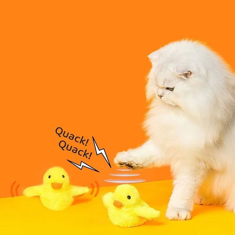 Flapping Duck Cat Toys Interactive Electric Bird Toys Washab
