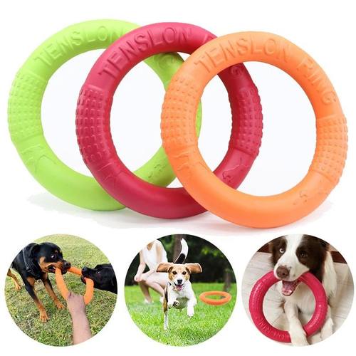 Floating Water Dog Toys Pet Flying Disk Training Ring Intera