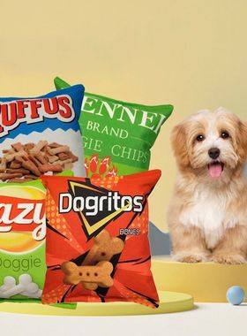 Funny Crisps Dog Toys Interaction Chew Molars Plush Dog Toys