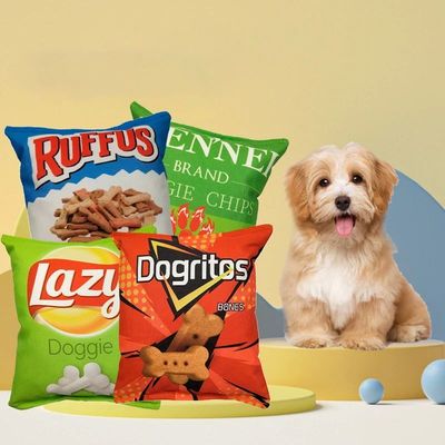 Funny Crisps Dog Toys Interaction Chew Molars Plush Dog Toys