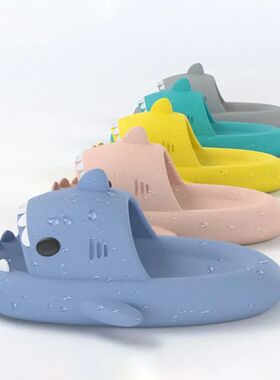 2023 New Summer Shark Slippers Women Slides Men Bathroom Fli