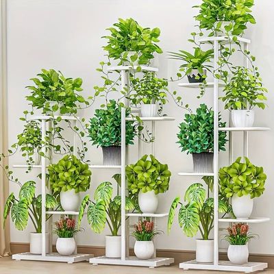 Plant Shelves Iron Potted Flower Plant Stand Rack Multiple F