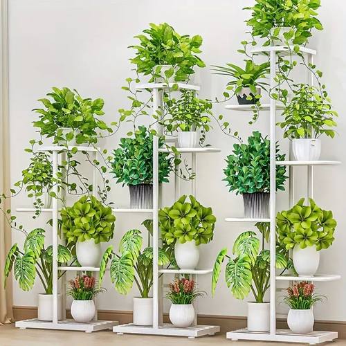 Plant Shelves Iron Potted Flower Plant Stand Rack Multiple F
