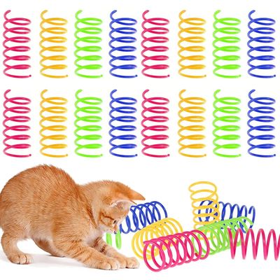 16pcs Cat Springs Toys Kitten Coil Spiral Pet Interactive Ga