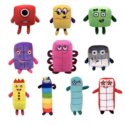 10pcs Cartoon number Plush Doll Toy Educational Stuffed Movi
