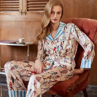 TXii Newlook Fashion comfortable Ice Silk Pajamas Women's Hi