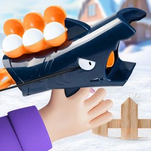 Shark Snowball Launcher Gun Toy Cartoon Snow Clip Clamp Snow