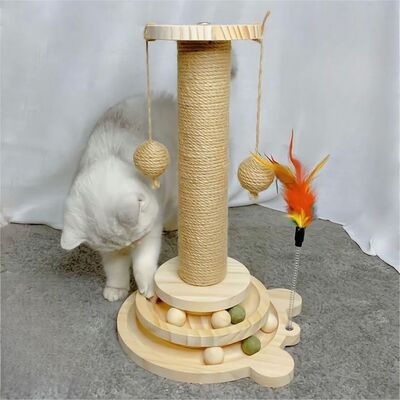 Pet Cat Toy cat scratcher Cat Turntable Funny Cat Stick Ball