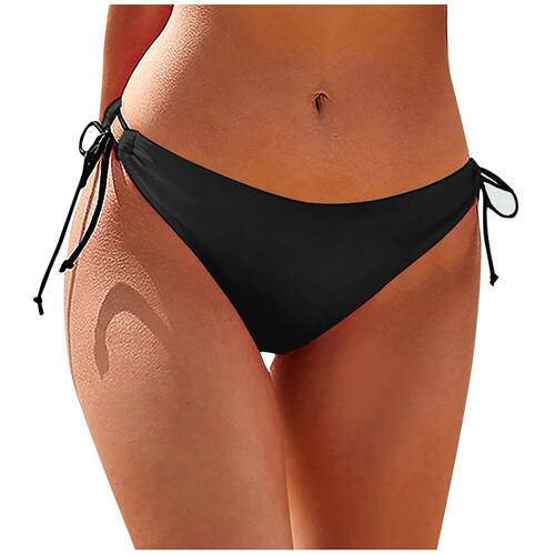 Solid Sexy Tie Briefs Bathing Swim bottom For Ladies Bikini