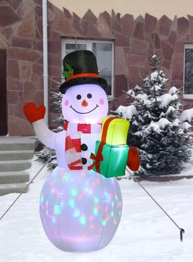 1.5m Christmas Inflatable Snowman Airblown Decor with LED Li