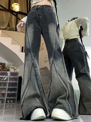 Women Y2K Jeans Street 2024 Spring Loose Hip Hop Washed Fash