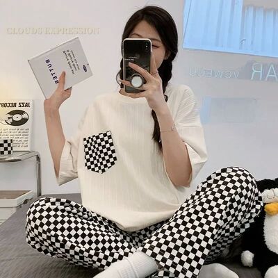 Summer Plus 3XL Pajama Sets Pullover Nightwear PJ Knitted BL