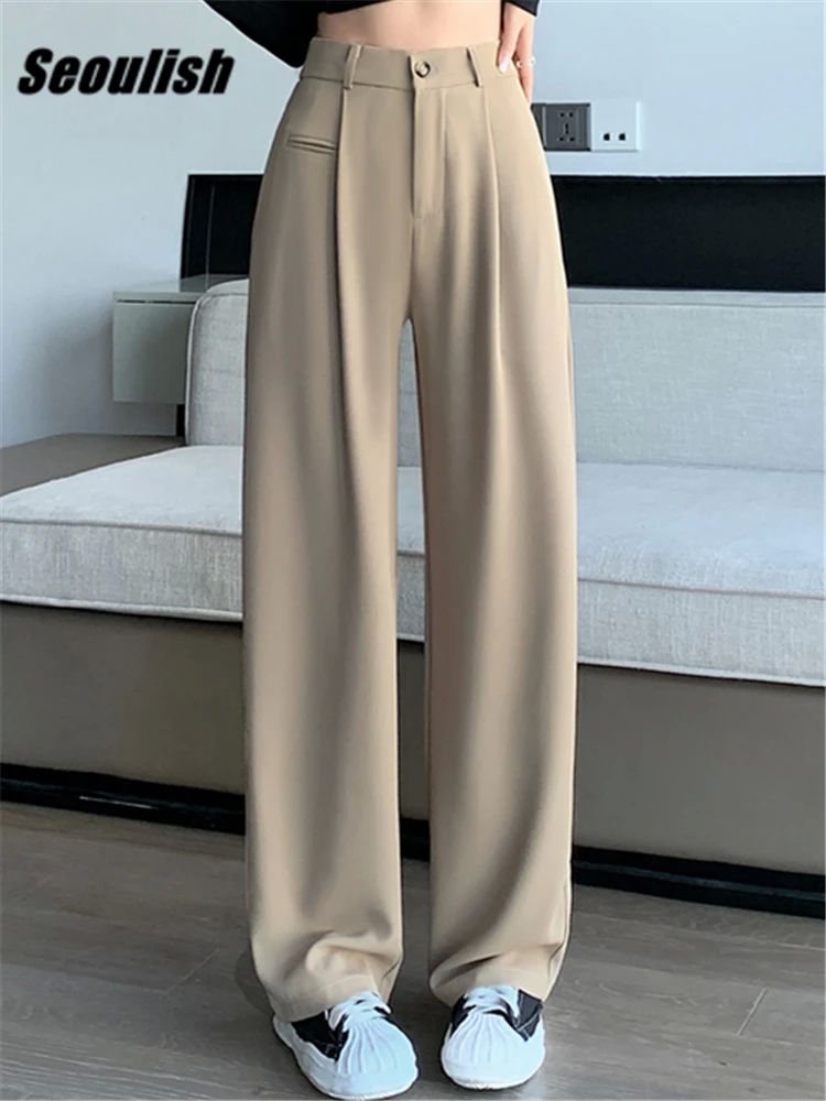 Seoulish Women's Suit Pants Summer Spring Elegant Elastic Hi 女装/女士精品 卫裤 原图主图