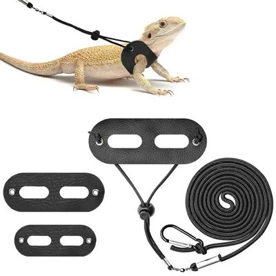 1 Set Lizard Traction Rope Adjustable Soft Reptile Chest Har