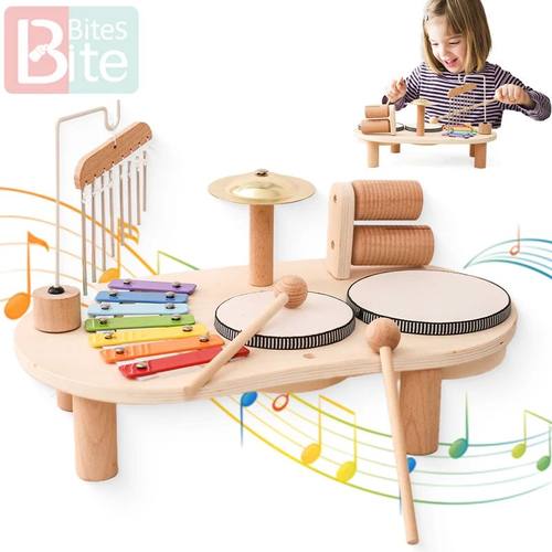 Baby Educational Toys Wooden Aeolian Bells Montessori Childr