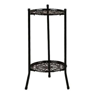 Two-Layer Elegant Metal Plant Stand Shelf Potted Plant Holde