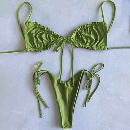 2024 Sexy Bikini Multicolor Brazilian Thong Swimwear Women B