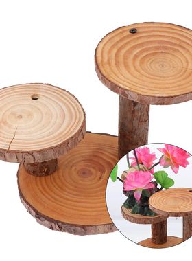 Stand Wooden Pot Flower Holder Cracked Style Rack Shelf Rise