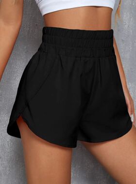 Women Summer Fashion Sports Loose Yoga Shorts Elastic Waist
