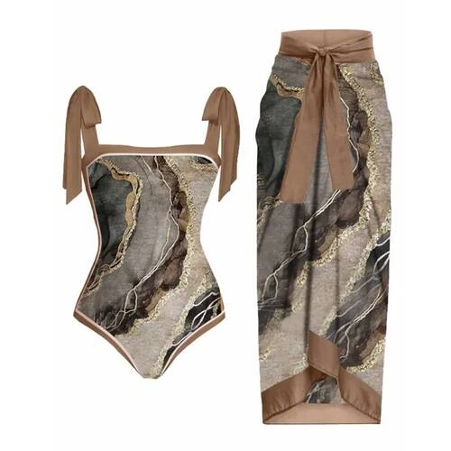 Summer Sexy Print One Piece Swimsuits Closed Female Swimwear