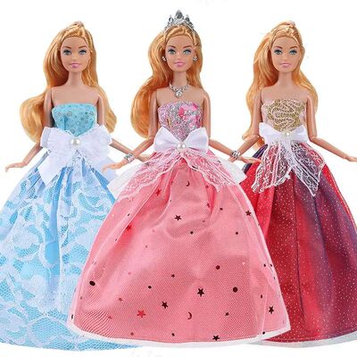 Fashion Doll Dress Random 3 Kawaii Items Kids Toys Free Ship