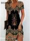Prin Dresses Women Vintage Ethnic Midi 2024 Floral For Style