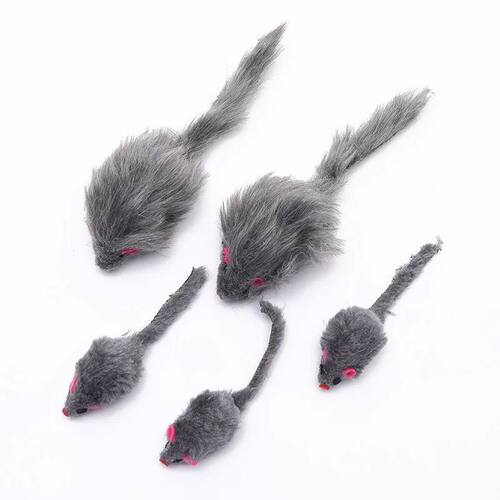 5Pcs Plush Catmint Simulation Mouse Interactive Cat Pet Catn