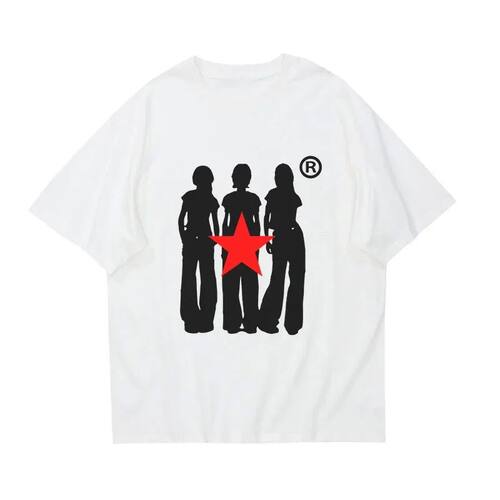 Y2K Cotton T-shirt Streetwear Harajuku Aesthetics Graphic Pr