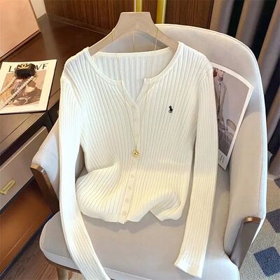 YuooMuoo Brand Fashion Knitted Tops 2024 New Y2K Embroidery