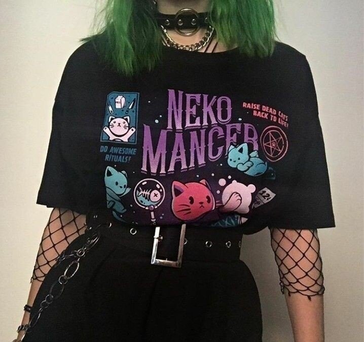 hahayule yf neko mancer t-shirt unisex cute aesthetic grung