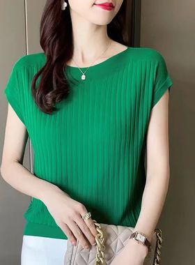 2023 New Spring Autumn Fashion Straight Neck  Knitted Sweate