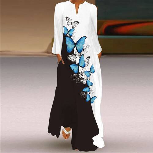 2023 New Plus Size Women Dress Autumn Winter Holiday Women B