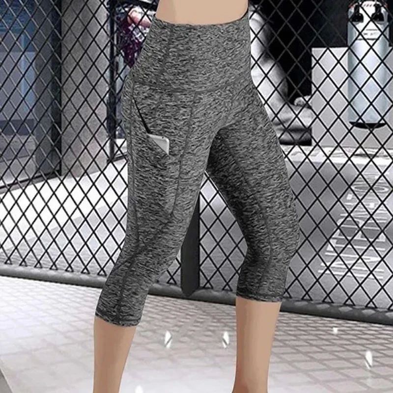 2024 Women Fashion Sports Leggings With Pocket High Waist Pu