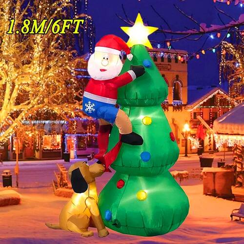 1.8M Christmas Decoration Inflatable Toys Santa Claus LED Li